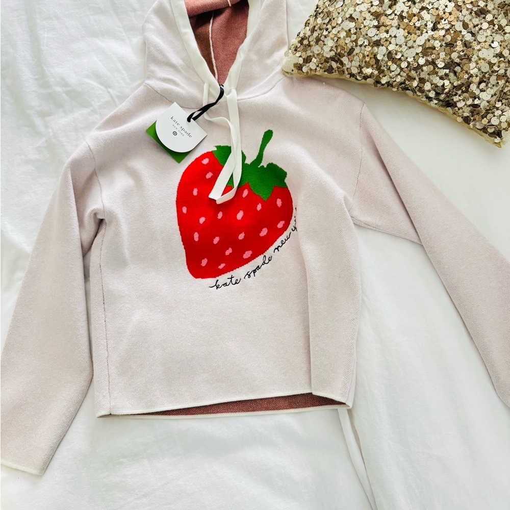 Kate Spade New York Strawberry Hoodie – Size XS (Brand New)